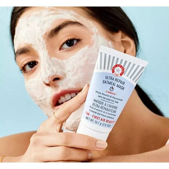 FAB First Aid Beauty Ultra Repair Instant Oatmeal Mask Fragrance Free 2oz - Picture 2 of 3